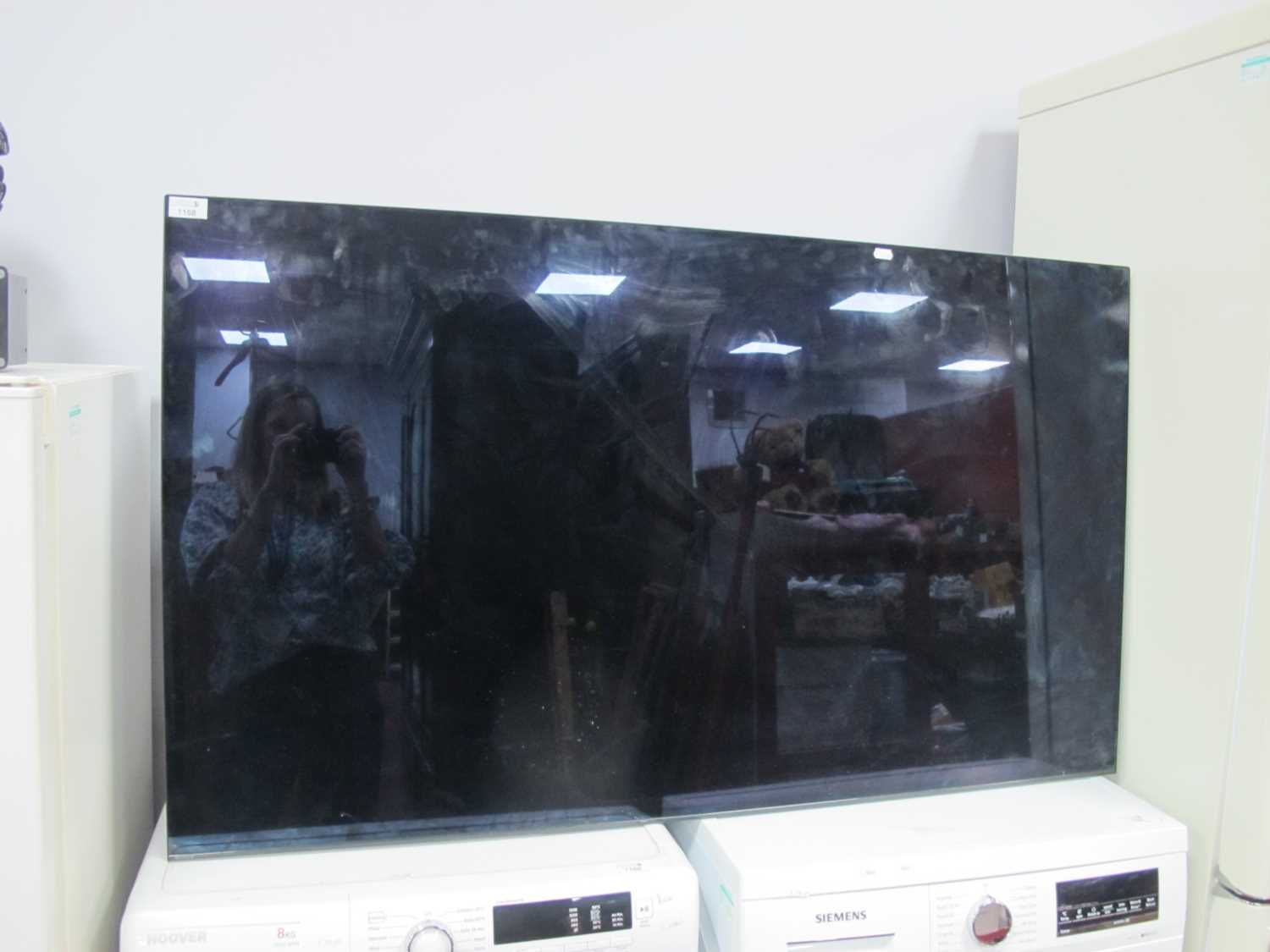 Sony Flat Screen TV Model No KD-55A1 has cable and remote, no scratches, appears in good used