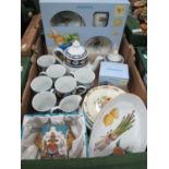 Wedgwood Peter Rabbit New Look Three Piece Mug, Bowl and Plate Set in Box, money box, six children's