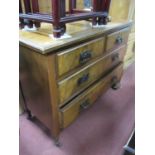 Late XIX Century Walnut Straight Front Chest of Two Small and Two Long Drawers, having period