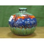 Anita Harris 'Bluebell Wood' Marrakesh Vase, gold signed, 9cm high.