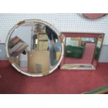 White Painted and Gilt Circular Mirror; together with one other mirror. (2)