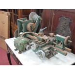 Bench Lathe with Motor, (untested sold for parts only).