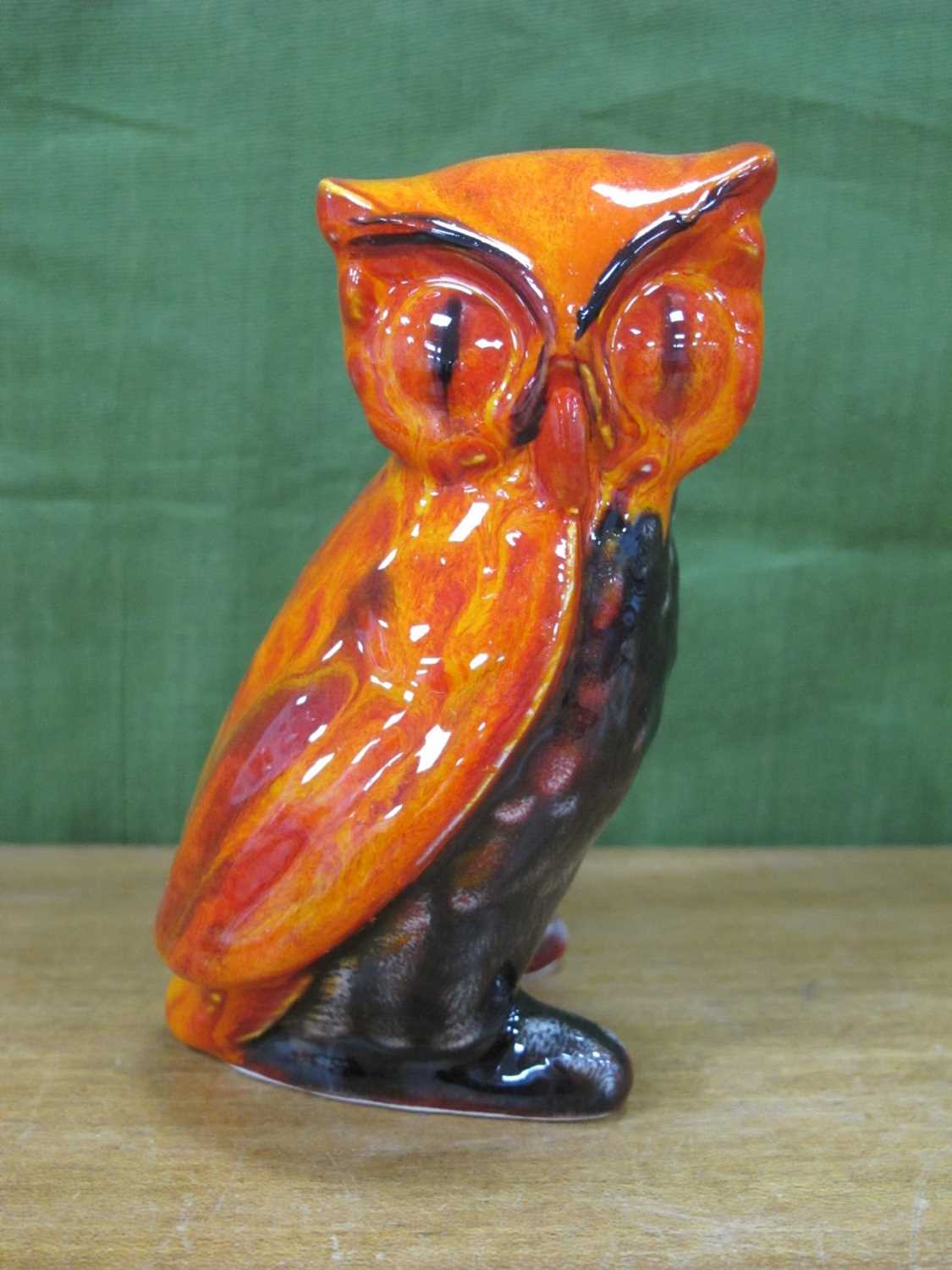 Anita Harris Cute Handpainted Model of an Owl, gold signed, 11cm high.