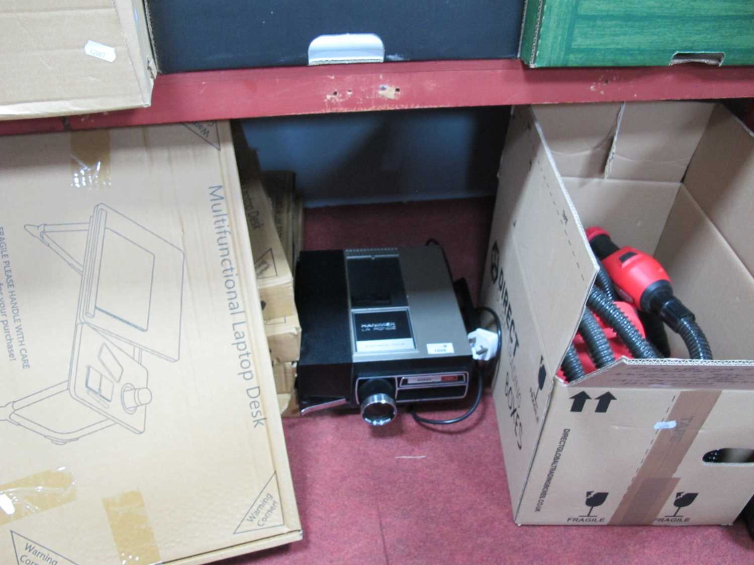Multifunctional Laptop Desks (x 5), Duren spray system, TEF 2000 projector (untested sold for