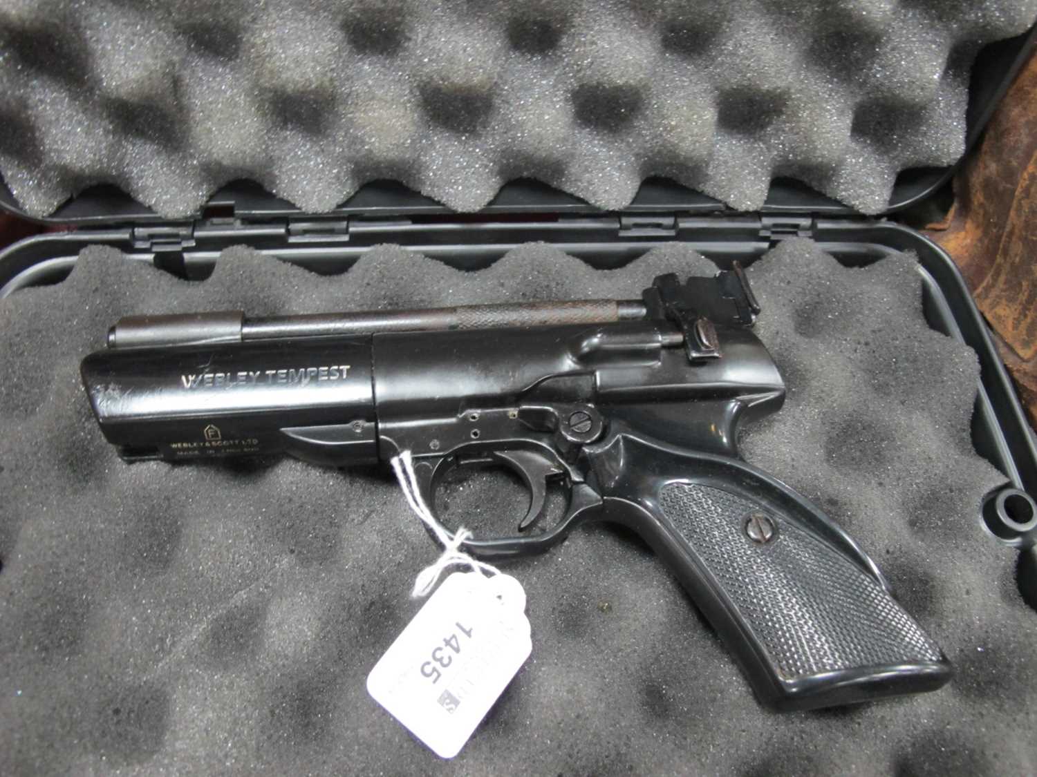 Webley Tempest Air Pistol .22 5-6 cal, with gun guard case. The purchaser must be over 18 years of