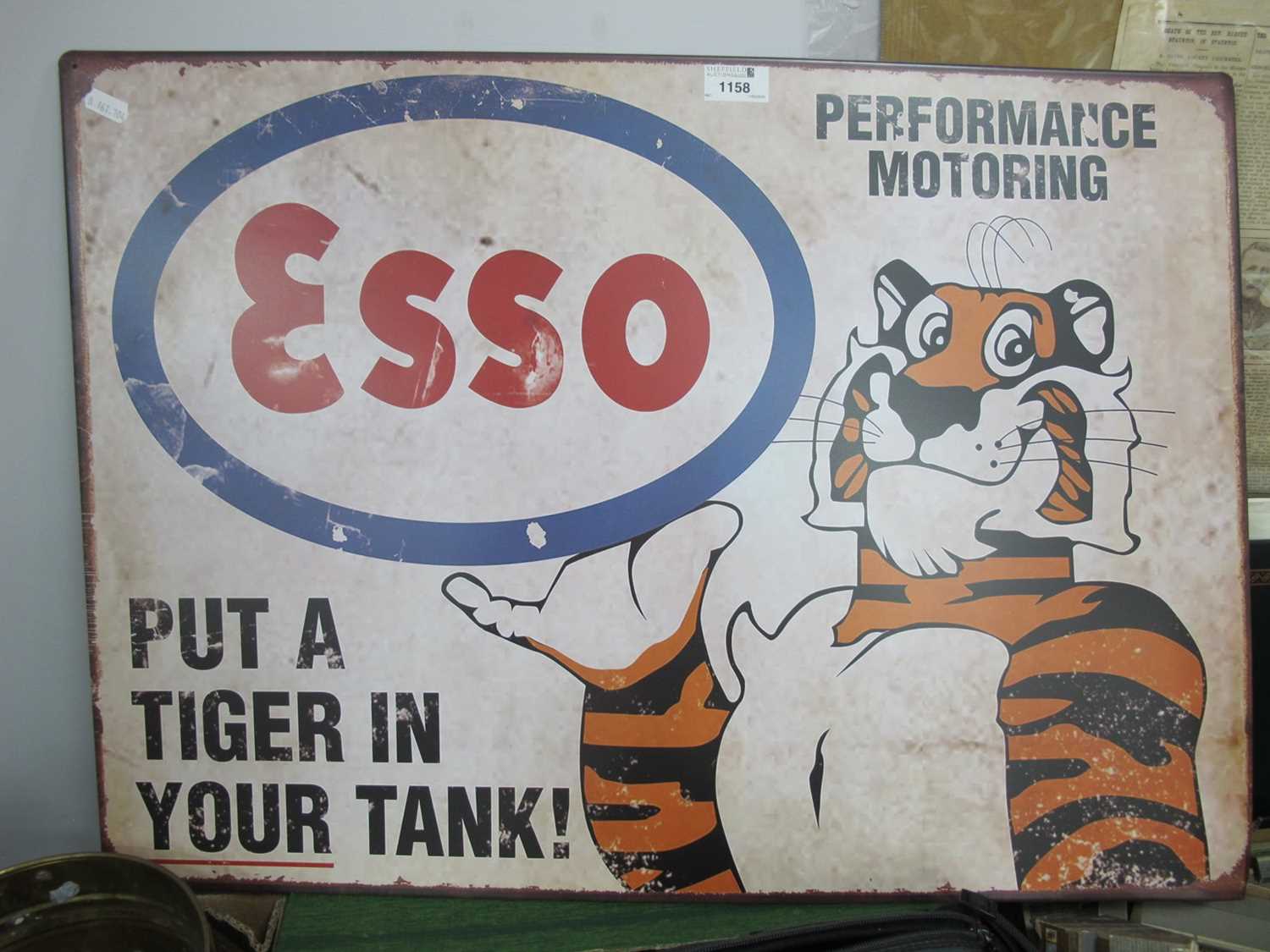 Esso Metal Wall Sign 'Put a Tiger in Your Tank'. 50 x 70cm.