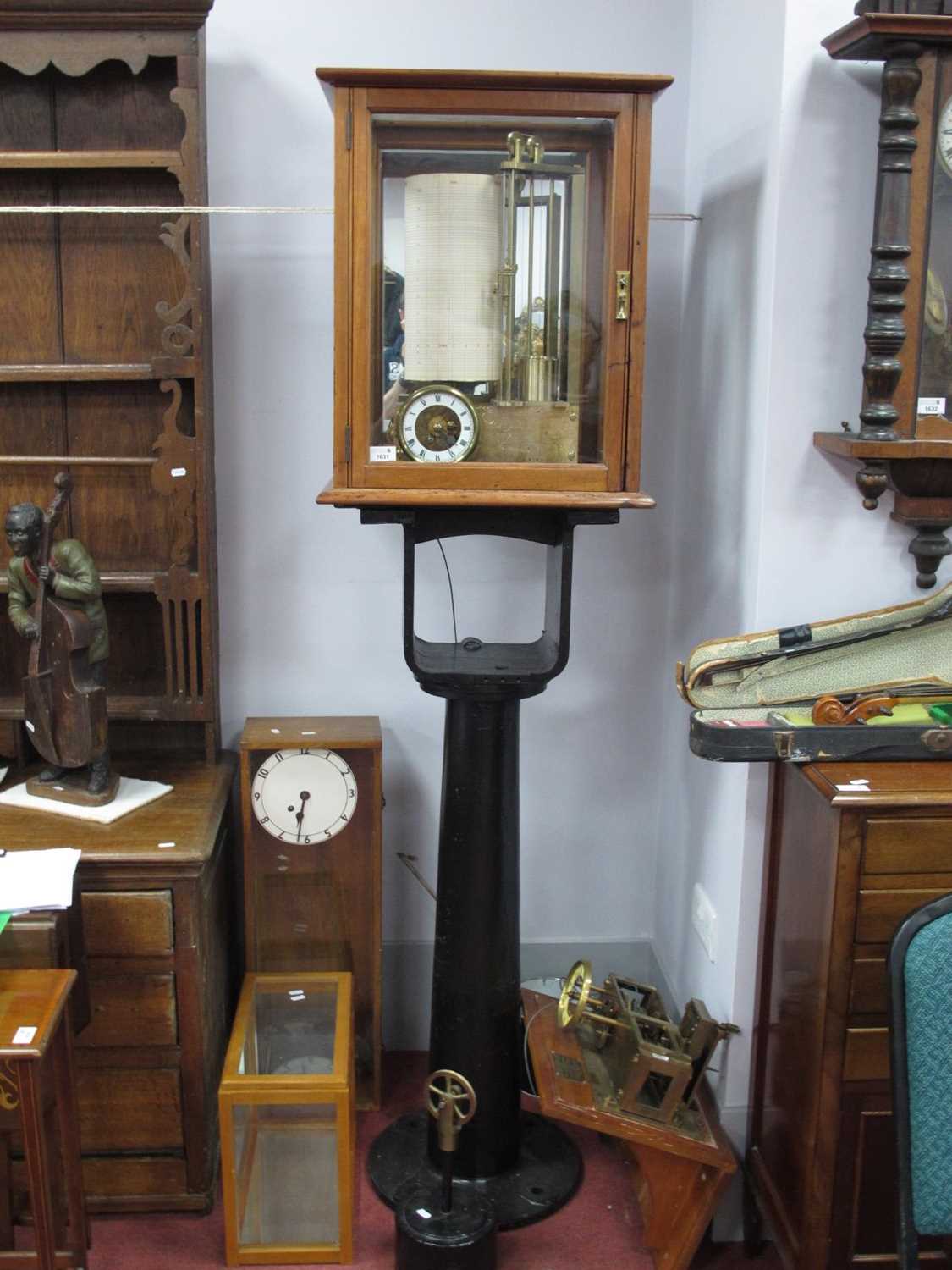 Kirkstall Power Station Reserve Feed Water Tanks Level Recorder, 1963 in brass and iron with glass - Image 5 of 7