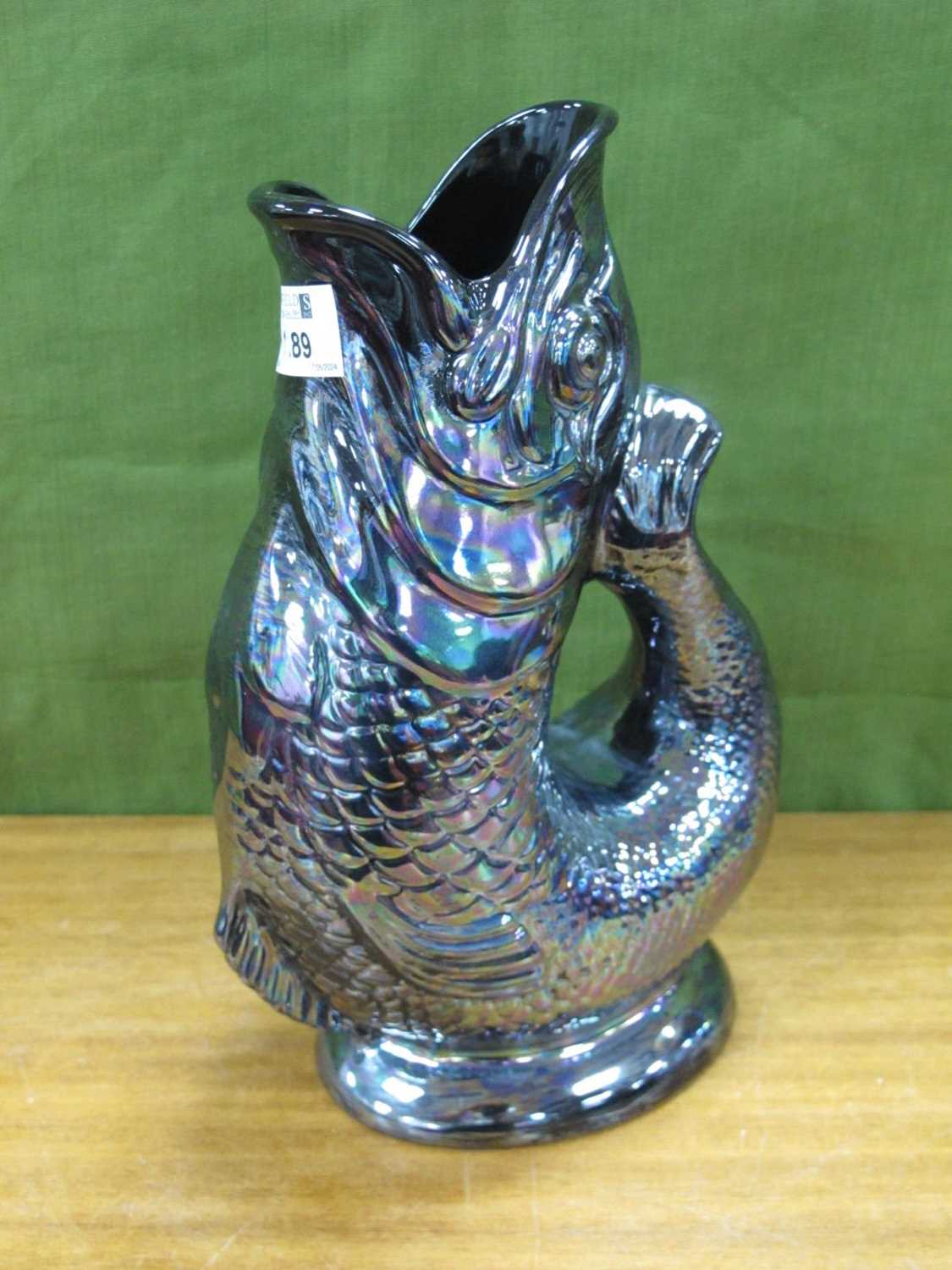 Lorna Bailey Wade Lustre Guggle fish jug, 27cm high.