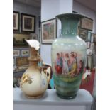 An Early XX Century Continental Porcelain Vase, featuring classical scene, 37.5cm high. Austrian