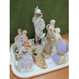 Doulton Classique 'Bernadette', Italian figurines. Bradex faithful friend, boot posy:- One Tray.