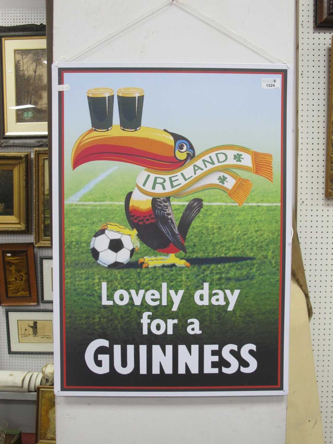 Guinness Metal Wall Sign 'Loveyl Day For a Guinness', 70 x 50cm.