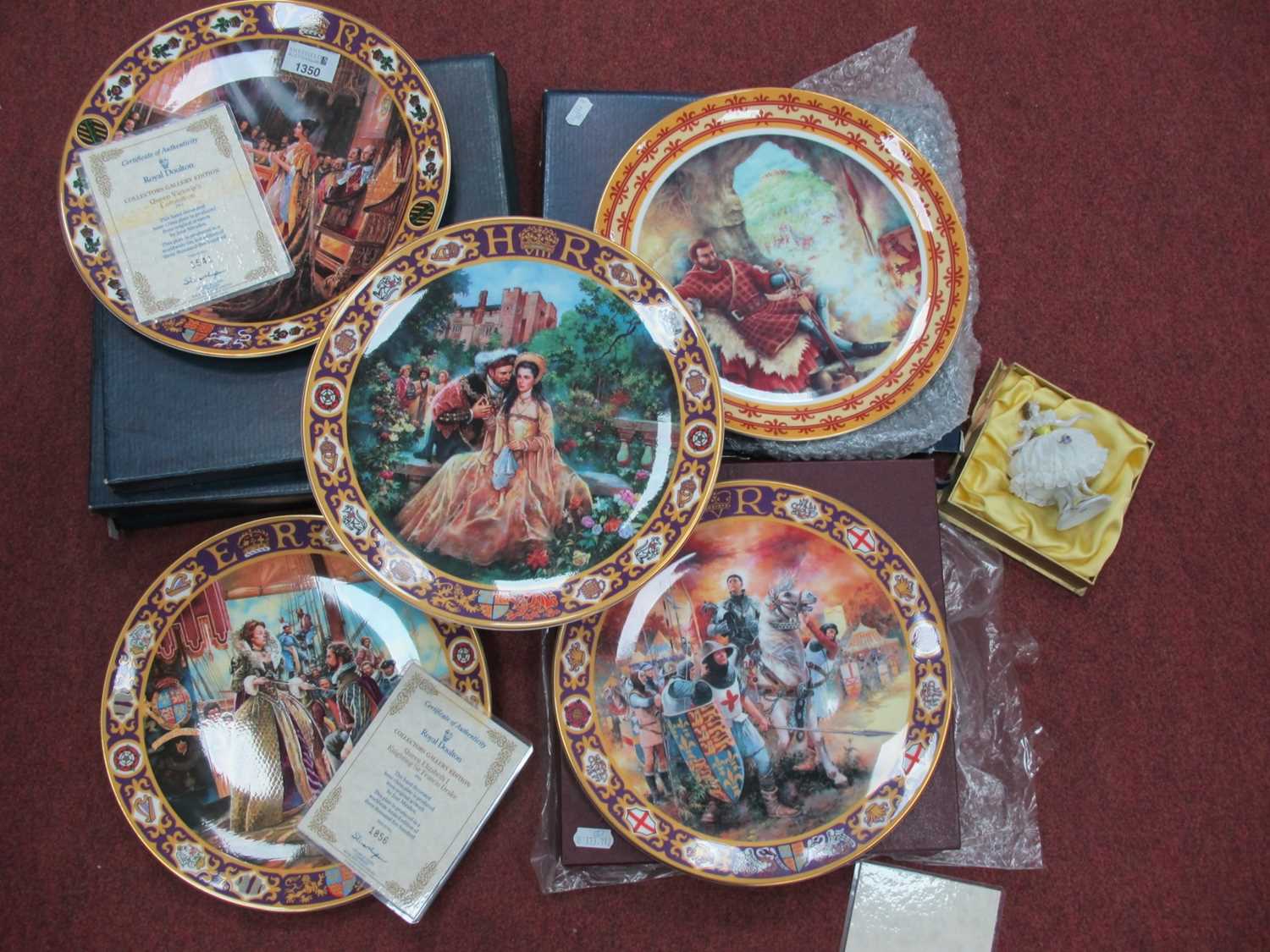 Coalport Folklore Legends Plates (4), Doulton Collectors Gallery edition (4), one other, Dresden