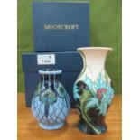 A Moorcroft Pottery 'Sea Holly' Pattern Vase, designed by Emma Bossons, impressed and painted marks,