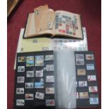 Stamps; A World Stamp collection in two junior albums, plus a small collection of Channel Islands