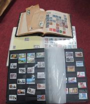 Stamps; A World Stamp collection in two junior albums, plus a small collection of Channel Islands