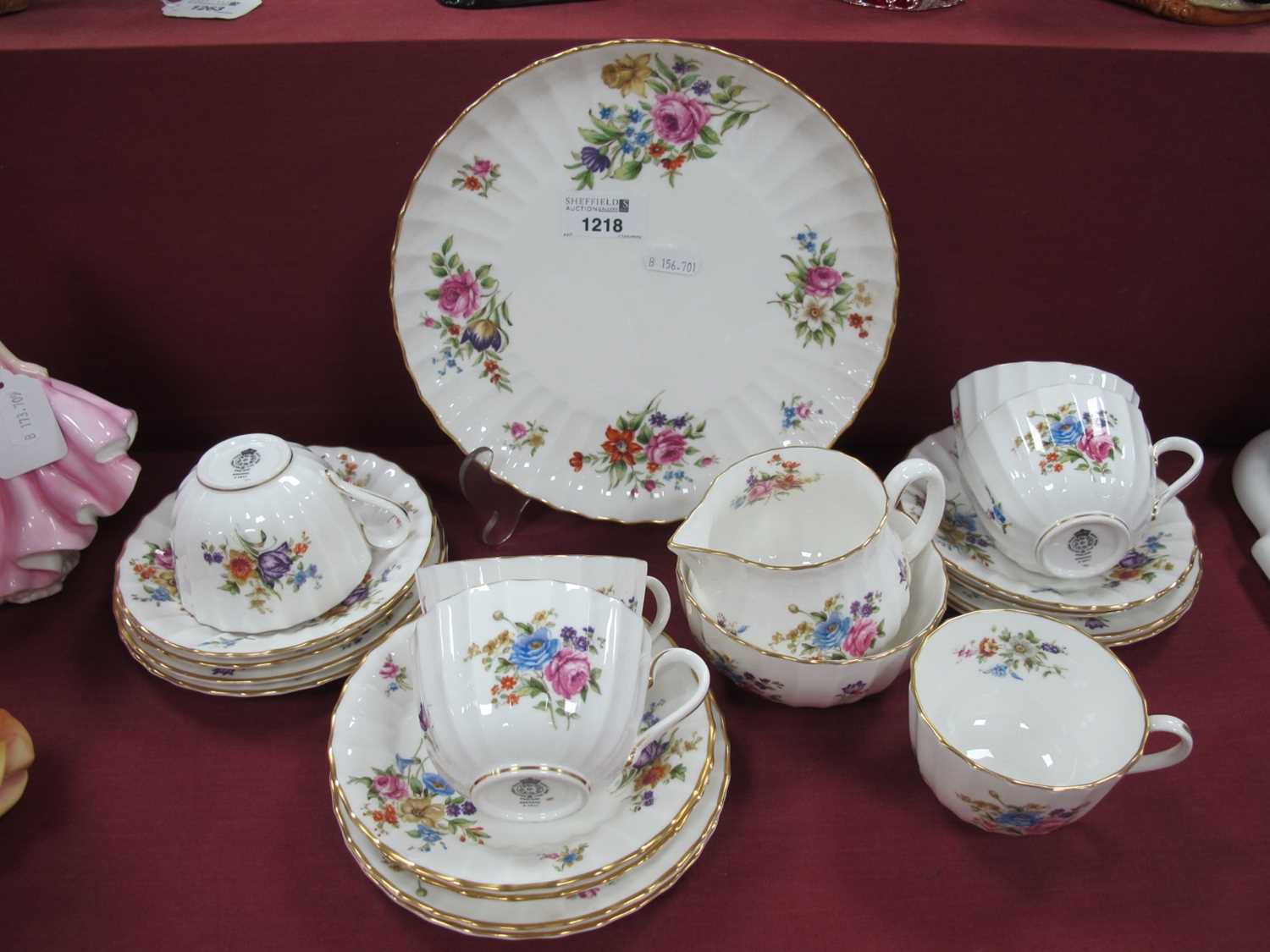 Royal Worcester 'Roanoke' China Tea Ware, of twenty-one pieces.