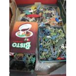 Plastic Soldiers and Animals, including Timpo, Hong Kong, Britains:- One Box.