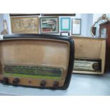 Vintage Radio's - two Bakelite examples, one Phillips, plus one Ekco.