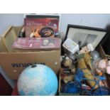 Lindberg Brain Skull and Skeletal Hand, Scanglobe, gold plus teddy, troll, etc:- Two Boxes.