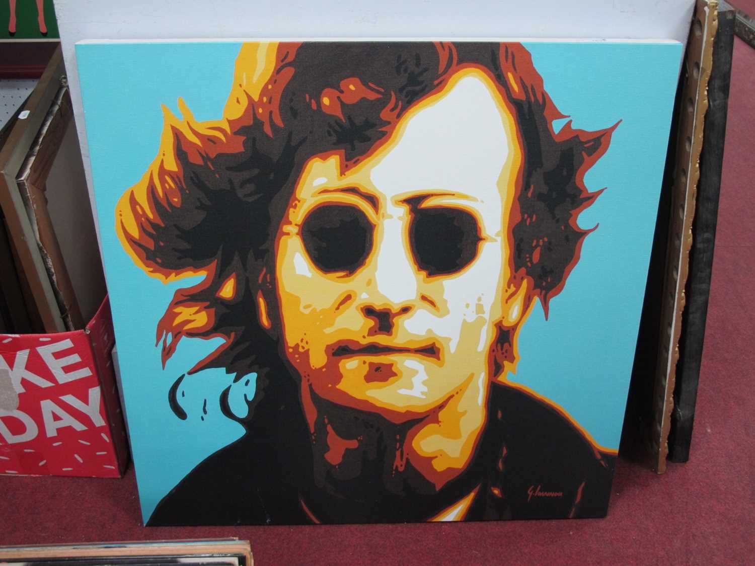 After George Ioanou, 'Increase the Peace' John Lennon', giclee print on canvas, dated 2004 signed