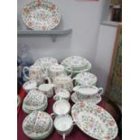 Minton "Haddon Hall" Tea-Dinner Service, plates, cups, saucers, tea pot, coffee pot, etc, sixty