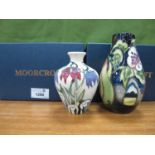 A Moorcroft Pottery Ovoid Vase, painted with a design of pears and flowers, designed by Emma