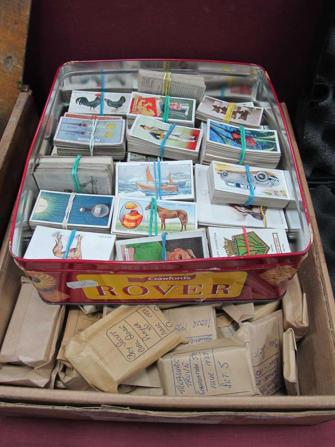 A Large Quantity of Complete Sets of Cigarette Cards, (one box) plus another tin full of complete