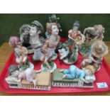 Capodimonte Figurines and Busts, including Maria Angela, Cortese, Gianni (12):- One Tray