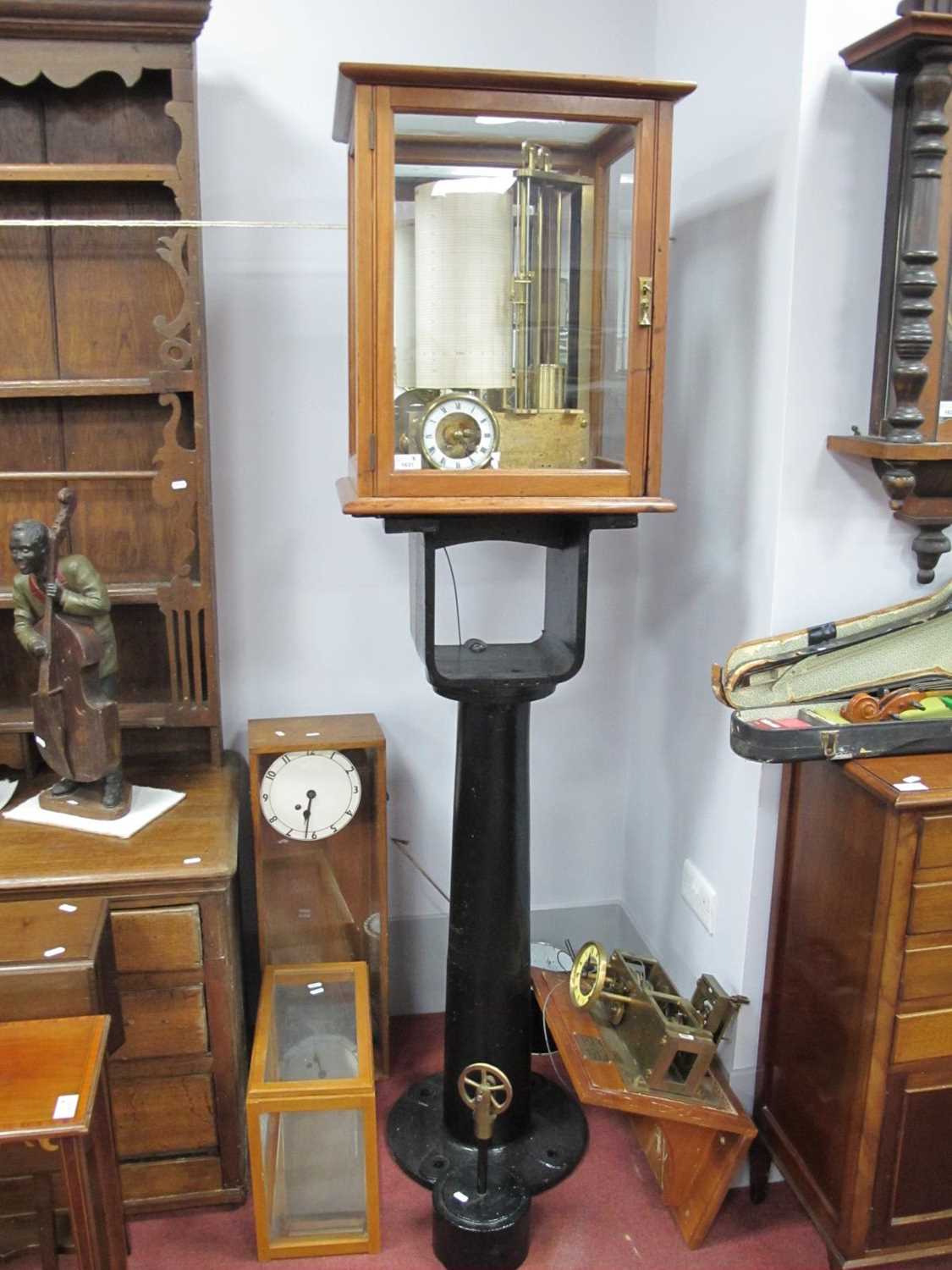 Kirkstall Power Station Reserve Feed Water Tanks Level Recorder, 1963 in brass and iron with glass