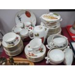 Royal Worcester 'Wild Harvest' Pattern Dinner Ware, including coffee pot, tureens, etc,