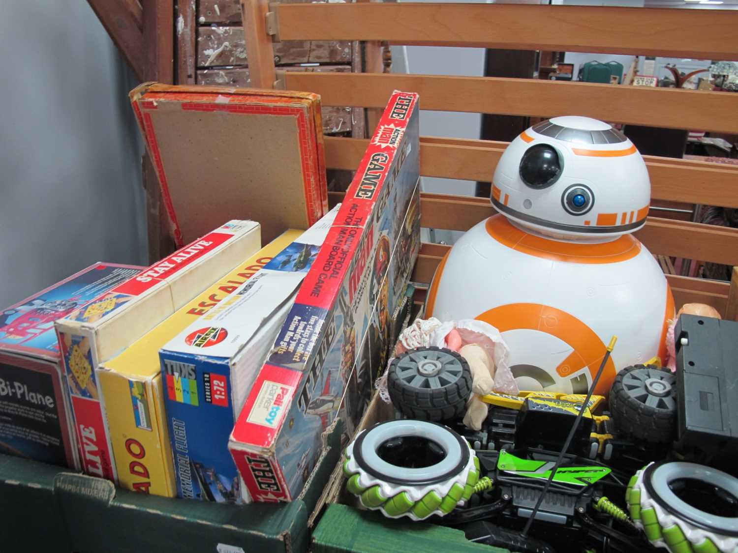 Toys and Games, to include Escalado, The Action Man Game, Doctor Who, Cyberman Bust, BB-8 model,