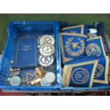 A Large Quantity of Mid XX Century Masonic Badges and Regalia, plus three pairs of similar period