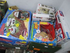 Thunderbirds Tracy Island, Whittley learning toy, Sluban military toys, all boxed:- Two Boxes.