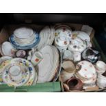 Royal Worcester 'Evesham' Table Pottery, Edwardian tea set, Mason's and other pottery:- Two Boxes.