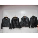 Leather Jackets, skin tan, Aviakit, etc (4). One marked size 40, others without labels, jacket