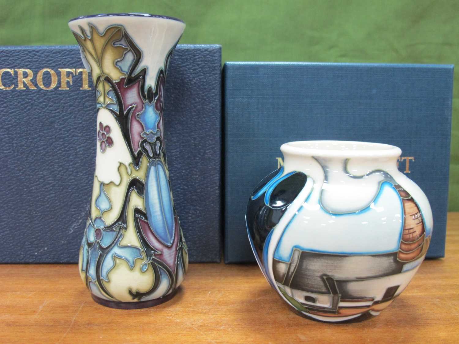 A Moorcroft PotterySmall Bowl, painted with a Potteries design, impressed and painted marks, 7cm