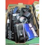 Cameras, Ricoh A50, EXA 500, Minolta, Praktica, Olympus, etc:- One Box