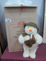 A Steiff #661150 Raymond Briggs The Snowman "Dancing with Teddy", White, 26cm tall, Limited Edition,