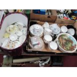 Hammersley, Royal Osborne, Windsor, Royal Kent and other table China, etc:- Two Boxes.