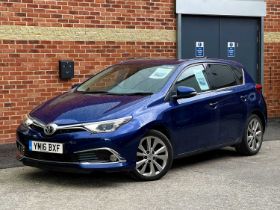 2016 [YM16 BXF] Toyota Auris 1.2T Excel VVT-I 5-door hatchback, in blue, with 6-speed manual