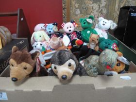 Approximately Fifty Ty Beanie Babies, comprising of Spangle, Paul, Rescue, Puffer and Slowpoke