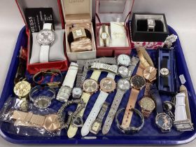 An Assortment of Modern Ladies Wristwatches, including Sekonda, Geneva, Guess, Limit etc :- One