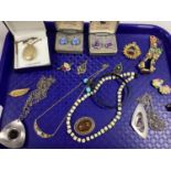A Collection of Jewellery, to include Michaela Frey enamel bangle, Modernist studio style