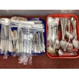 A Mixed Lot of Assorted Plated Cutlery, including basting spoons, ladles, Arthur Price knives etc :-