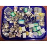 Watchmakers Spares - Assorted Wristwatch Movements, dials, etc :- One Tray