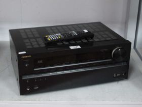 Onkyo TXNR609 AV Receiver, with HDMI connectivity (untested) with remote.