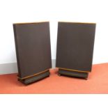 Pair of Quad ESL 63 Speakers with original packaging, stands and instruction manual. 36” high, 26”
