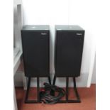 Pair of Rogers LS6 Speakers, includes stands and speaker wire, (untested).