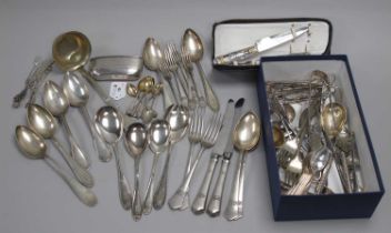 A Collection of Assorted European and Other Cutlery, including pair of Austrian table spoons, knives