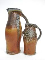 Two Graduated Lisa Hammond (B.1956) For Maze Hill Pottery, London Stoneware Jugs, decorated in